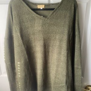 Olive Green Piko Sweater